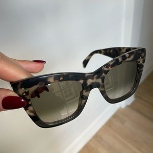 Celine 50mm Square frame tortoiseshell sunglasses